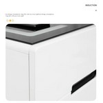 Smart Bedside Tables Side 3 Drawers Wireless Charging Nightstand LED Light USB Left Hand Connection - Furniture >