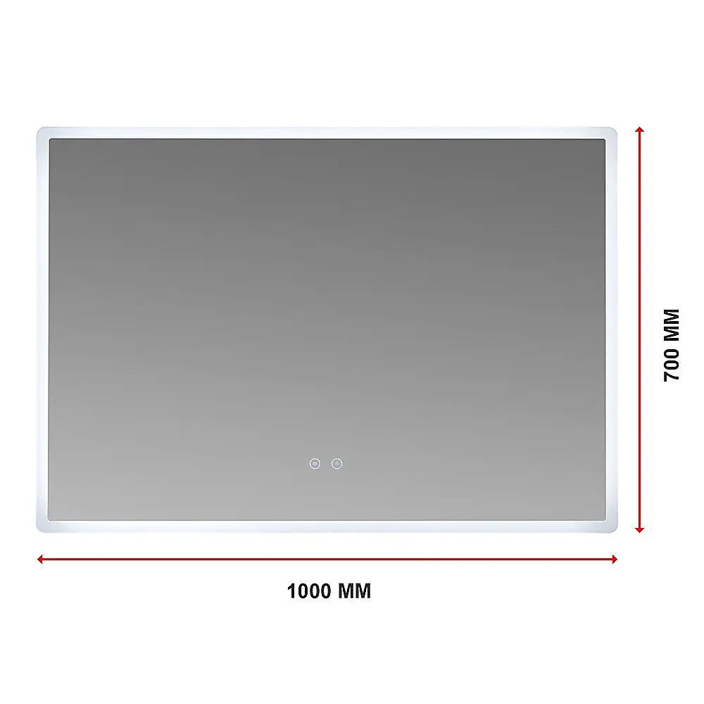Smart Mirror Bathroom Vanity LED Lighted Wall Mirror 1000x700mm - Health & Beauty > Bath & Body > Bath Additives