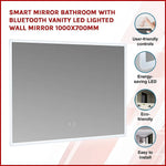 Smart Mirror Bathroom Vanity LED Lighted Wall Mirror 1000x700mm - Health & Beauty > Bath & Body > Bath Additives