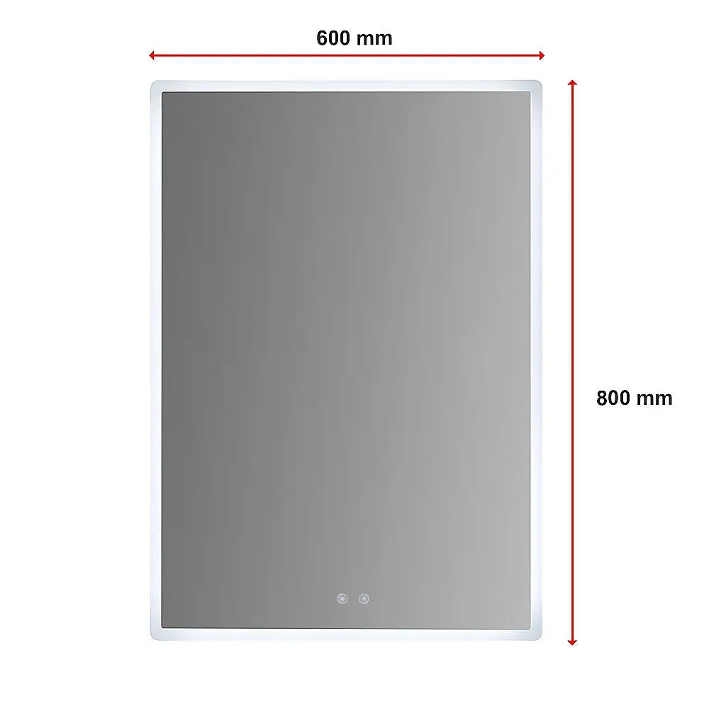 Smart Mirror Bathroom Vanity LED Lighted Wall Mirror 800x600mm - Home & Garden > Bathroom Accessories
