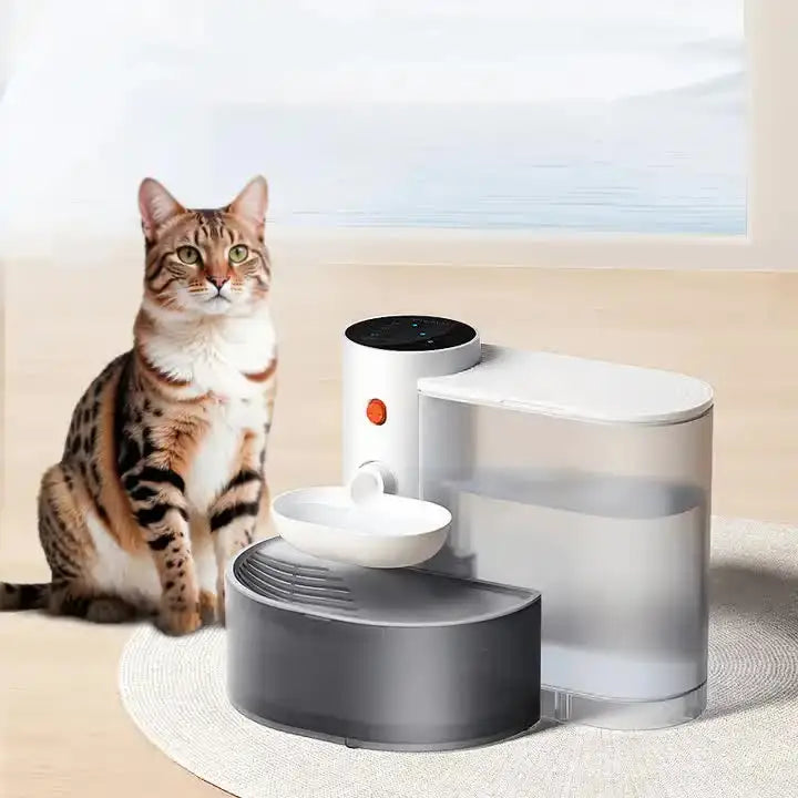 Smart Pet Water Dispenser - Tilted Design Fresh Water Supply Automatic Water Bowl for Cats and Dogs - Pet Care > Cat