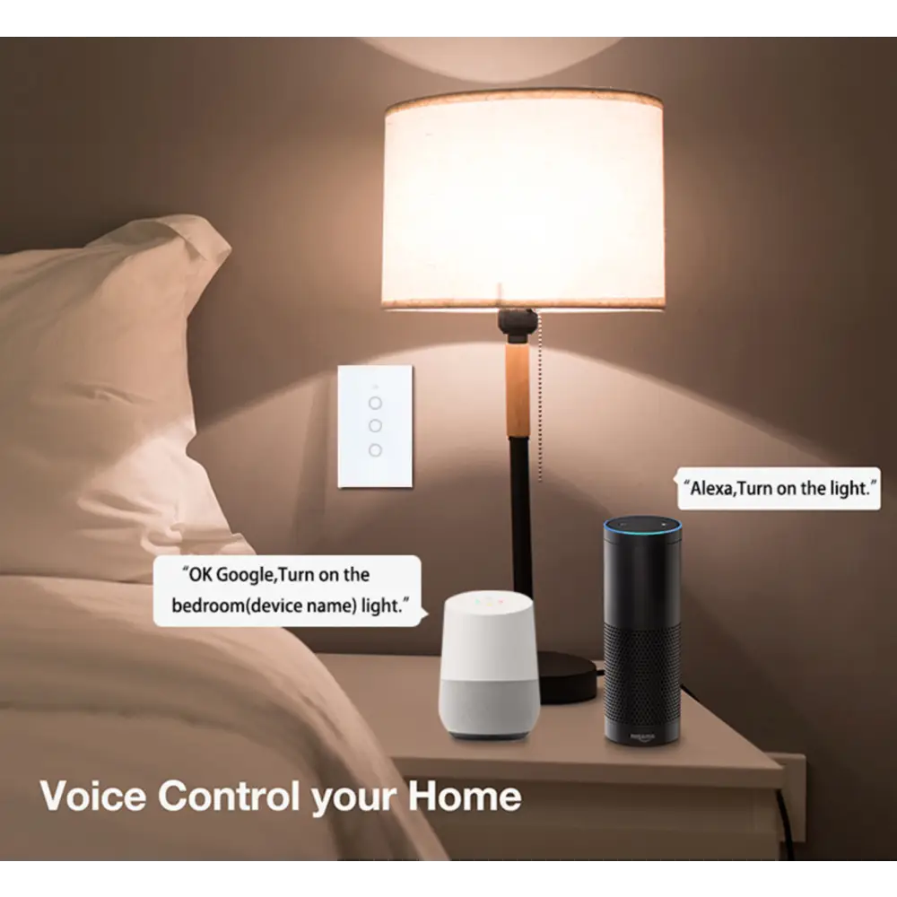 Smart WIFI Switch for Lights LED Touch Panel 3 Gang - Appliances > Appliances Others