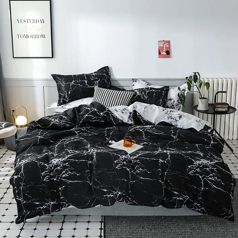 Smudge pattern Duvet Cover - 3 Piece Bedding Set (with Corner Ties)Quilt cover 200cm x 230cm pillowcase 51 x 92cm