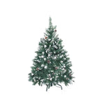 Snowy Christmas Tree Xmas Pine Cones 4Ft 120cm 390 tips GREEN - Occasions > Christmas > Christmas Trees