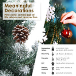 Snowy Christmas Tree Xmas Pine Cones 4Ft 120cm 390 tips GREEN - Occasions > Christmas > Christmas Trees
