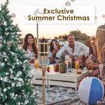 Snowy Christmas Tree Xmas Pine Cones 5Ft 150cm 720 tips + Bauble Balls - Occasions > Christmas > Christmas Trees