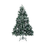 Snowy Christmas Tree Xmas Pine Cones 5Ft 150cm 720 tips GREEN - Occasions > Christmas > Christmas Trees