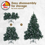 Snowy Christmas Tree Xmas Pine Cones 6Ft 180cm 930 tips GREEN - Occasions > Christmas > Christmas Trees