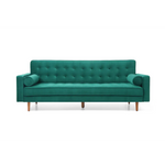 Sofa Bed 3 Seater Button Tufted Lounge Set for Living Room Couch in Velvet Green Colour - Furniture > Sofas