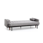 Sofa Bed 3 Seater Button Tufted Lounge Set for Living Room Couch in Fabric Grey Colour - Furniture > Sofas