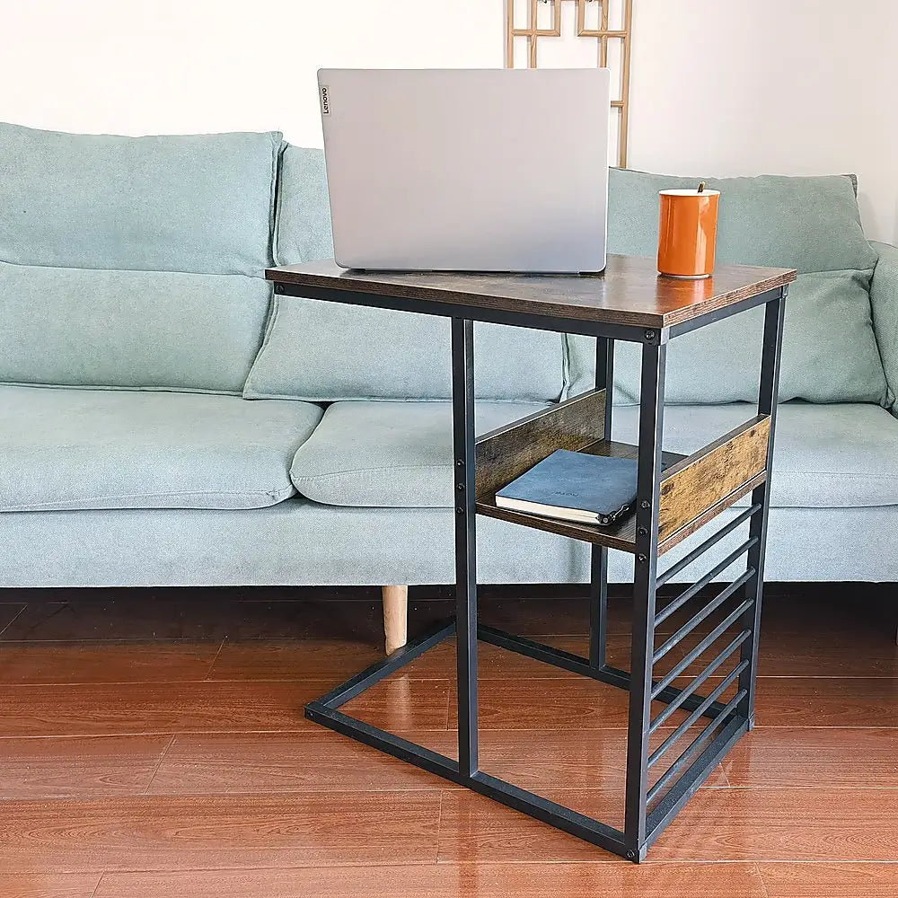 Sofa Side End Table Wooden Shelf Couch Living Nightstand - Furniture > Office