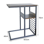 Sofa Side End Table Wooden Shelf Couch Living Nightstand - Furniture > Office