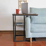 Sofa Side End Table Wooden Shelf Couch Living Nightstand - Furniture > Office