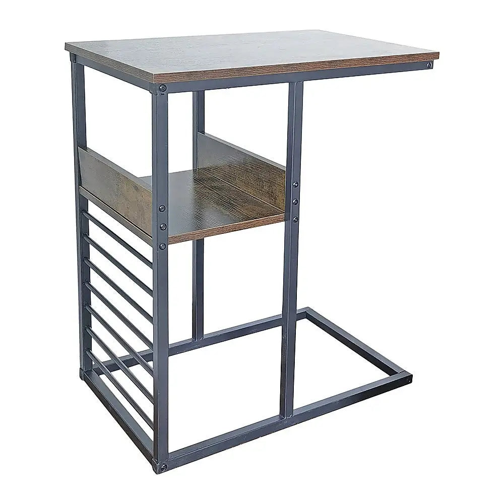 Sofa Side End Table Wooden Shelf Couch Living Nightstand - Furniture > Office