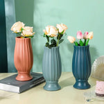 Soft Dried Flower Vase Arrangement For Living Room Decor - Light Green - Home & Garden > Decor > Vases & Table Decor