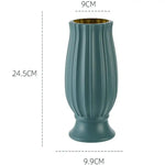 Soft Dried Flower Vase Arrangement For Living Room Decor - Light Green - Home & Garden > Decor > Vases & Table Decor