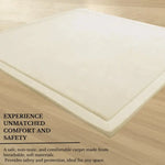 Soft Touch Ultra Plush Memory Foam Tatami Soft Ivory Mat - 200 X 300 CM - Home & Garden > Rugs