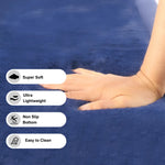 Soft Touch Ultra Plush Memory Foam Tatami Midnight Blue Mat - 200 X 300 CM - Home & Garden > Rugs