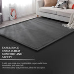 Soft Touch Ultra Plush Memory Foam Tatami Stone Grey Mat - 150 x 200 CM - Home & Garden > Rugs