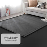 Soft Touch Ultra Plush Memory Foam Tatami Stone Grey Mat - 200 X 300 CM - Home & Garden > Rugs