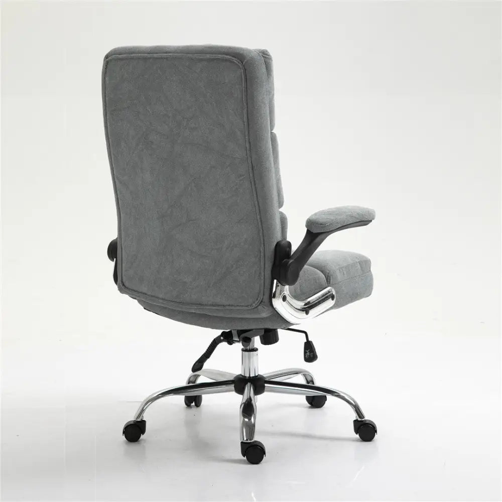 Soft Velvet Home Ergonomic Swivel Adjustable Tilt Angle and Flip-up Arms Office Chair - Furniture > Office > Office &