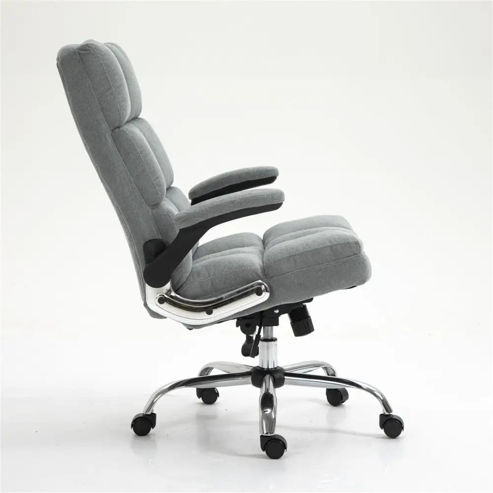 Soft Velvet Home Ergonomic Swivel Adjustable Tilt Angle and Flip-up Arms Office Chair - Furniture > Office > Office &