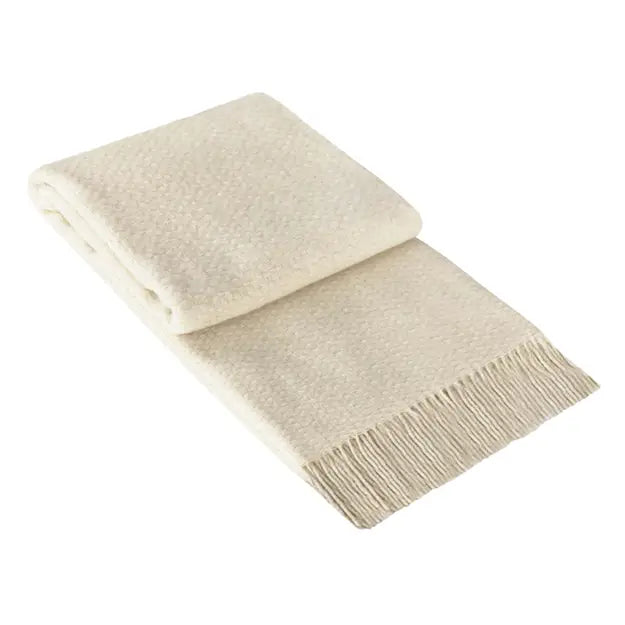 Soho Throw - Wool Blend - Ivory - Home & Garden > Decor