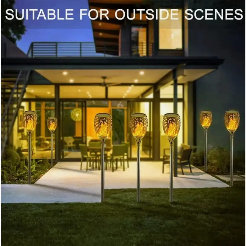 Solar Outdoor Lights Decorative Torch Light Garden Path Decoration LED Camping Ornaments - Occasions > Christmas >