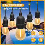 Solar Power 15 LED 18.2M Festoon String Lights Wedding Party WaterProof - Home & Garden > Lighting