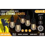 Solar Power 15 LED 18.2M Festoon String Lights Wedding Party WaterProof - Home & Garden > Lighting