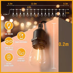 Solar Power 15 LED 18.2M Festoon String Lights Wedding Party WaterProof - Home & Garden > Lighting