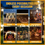 Solar Power 15 LED 18.2M Festoon String Lights Wedding Party WaterProof - Home & Garden > Lighting