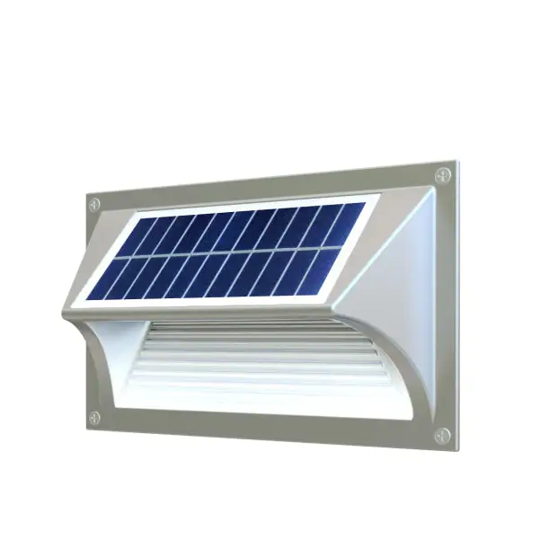 Solar Step Light – Warm White with Silver Case - Home & Garden > Garden Lights