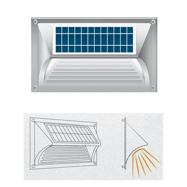 Solar Step Light – Warm White with Silver Case - Home & Garden > Garden Lights