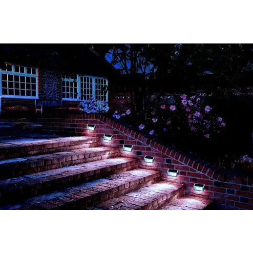 Solar Step Light – Warm White with Silver Case - Home & Garden > Garden Lights