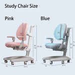 Solid Rubber Wood Height Adjustable Children Kids Ergonomic Study Chair Pink Only AU - Baby & Kids > Kid’s Furniture