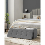 SONGMICS 110cm Storage Ottoman Bench Light Grey - Furniture > Living Room > Ottomans & Footstools