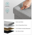 SONGMICS 110cm Storage Ottoman Bench Light Grey - Furniture > Living Room > Ottomans & Footstools
