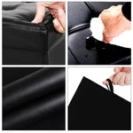 SONGMICS 76cm Folding Storage Ottoman Bench Footrest Black - Furniture > Living Room