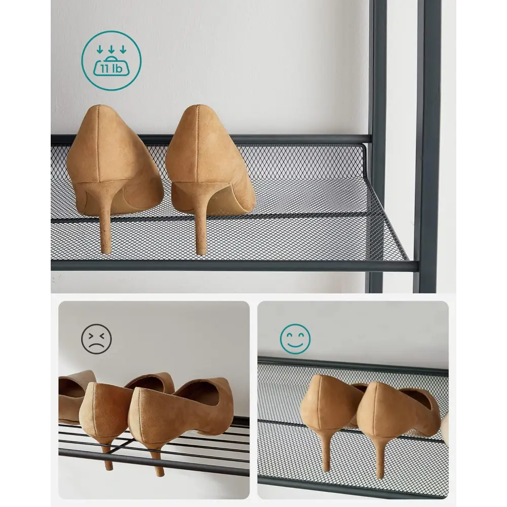 SONGMICS 8-Tier Shoe Rack Storage 32 pairs with Adjustable Shelves Gray LMR08GBV1 - Furniture > Living Room