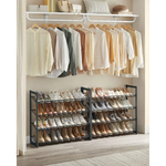 SONGMICS 8-Tier Shoe Rack Storage 32 pairs with Adjustable Shelves Gray LMR08GBV1 - Furniture > Living Room