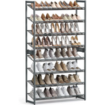 SONGMICS 8-Tier Shoe Rack Storage 32 pairs with Adjustable Shelves Gray LMR08GBV1 - Furniture > Living Room