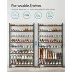 SONGMICS 8-Tier Shoe Rack Storage 32 pairs with Adjustable Shelves Gray LMR08GBV1 - Furniture > Living Room