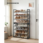 SONGMICS 8-Tier Shoe Rack Storage 32 pairs with Adjustable Shelves Gray LMR08GBV1 - Furniture > Living Room
