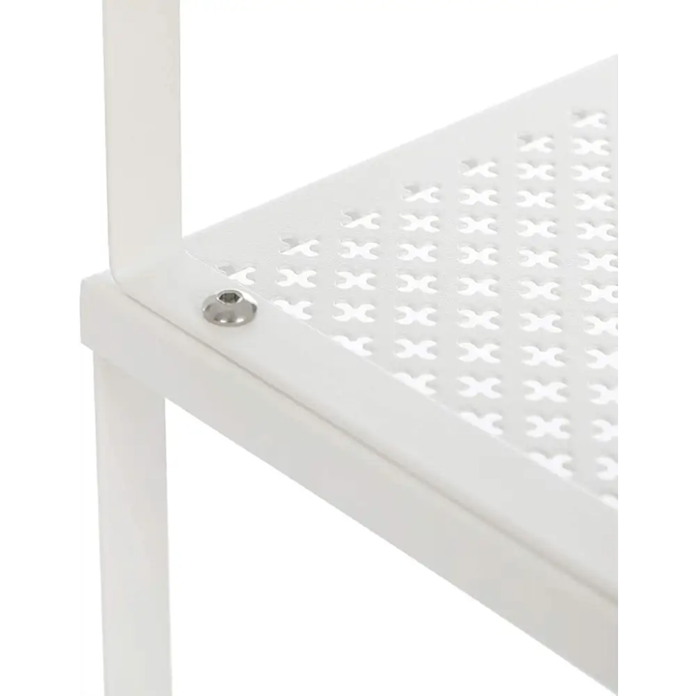 SONGMICS Cabinet Shelf Organizers Set of 4 Metal Kitchen Counter Shelves White KCS006W01 - Furniture > Dining