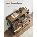 SONGMICS Dresser for Bedroom Chest of Drawers Rustic Brown and Black LTS137B01 - Home & Garden > Storage