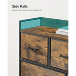 SONGMICS Dresser for Bedroom Chest of Drawers Rustic Brown and Black LTS137B01 - Home & Garden > Storage