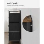 SONGMICS Dresser for Bedroom Chest of Drawers Rustic Brown and Black LTS137B01 - Home & Garden > Storage