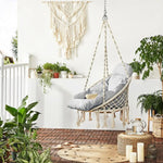 SONGMICS Hammock Hanging Chair with Cushion Gray - Home & Garden > Garden Furniture