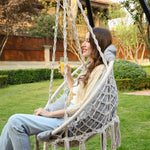 SONGMICS Hammock Hanging Chair with Cushion Gray - Home & Garden > Garden Furniture